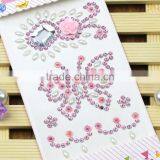Hot Sale Self Adhesive Multi-Color Shaped Acrylic Sticker Bling Resin Butterfly/Flower Rhinestone Stickers For Decorations thumbnail-4