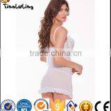 Unique Special Design Sexy Lingerie Manufacture White Babydoll Transparent Lingerie for Women thumbnail-3