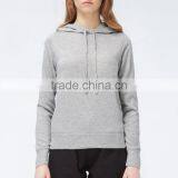 Classic Style Plain Gray Womens Hoodies