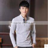 The New Spring 2017 Men POLO Shirt Collar Long Sleeve T-shirt Youth Pure Cotton Trend thumbnail-1