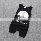 2017 Grey Black Baby Boys Night Wear Romper Newborn Baby Boy Clothes thumbnail-3