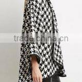 Runwaylover EY1049C Wholesale New Winter Fashion Cashmere Cape Poncho Women Duffle Coat thumbnail-3