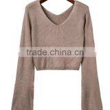 EY0852S Hot Sale 2016 Women Long Sleeve Deep V-Neck Pullover Sweater thumbnail-4