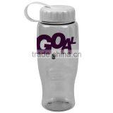 USA Made 27 oz Transparent Sports Bottle With Tethered Lid - BPA/BPS-free, FDA Compliant and Comes With Your Logo thumbnail-3