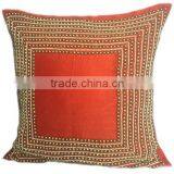 Orange Beaded Pillow,gold Orange Decorative Pillow,orange Gold Pillow,orange Cushion,floor Pillow,orange Beaded Throw thumbnail-4