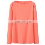 Custom brand excellent quality blank solid color long sleeve t-shirt