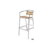 Aluminum Bar Chair With Ash Wood thumbnail-1