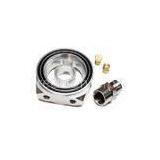 CNC Motorcycle Parts Aluminum Oil Filter Adapter With Silver Anodized Finish thumbnail-1