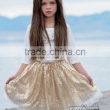 baby first birthday Pageant Girls Kids Gold Skirt posh Sequin Tutu skirt silver Sparkle Shimmer pettiskirt