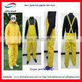 new 3pcs bib pants rain suit