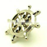 3d Custom Logo Metal Clip Emblem for Cloth Wallet, Personalized Logo Hat Pin Boats Riveting SILVER Lapel Pin thumbnail-2