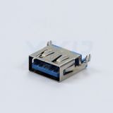 Fish fork foot square without curling female Straight edge SMT USB 3.0 connector