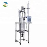 High quality jacketed flask glass reactor 10L