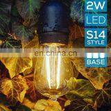 Outdoor String Lights Set E26 E27 E12 E14 S14 Edison Bulb Included Waterproof Connectable LED Commercial String Light thumbnail-5