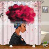 Лучший дизайн. Водонепроницаемый шторчатый занавес из ткани с мотивами «Магия черной девушки». Банный занавес с изображением афроамериканских женщин thumbnail-2