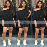 Wholesale Custom Logo Polyester Spandex Stretchable Fitness Biker Shorts Set for Women thumbnail-3