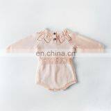 High Quality Knitting Romper 2019 New Arrivals Baby Kids Climbing Cotton Girls Kids Hollowed Out Leaves Romper thumbnail-6
