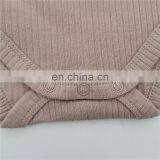 Wholesale Envelope Solid Rib Crotch Snap Baby Bodysuit Long Sleeve thumbnail-4