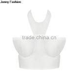 Summer Dress Jenny Fashion 2016 New Halter Beige Black White Sey Bandage Fashion Crop Top Bandage Bodycon Women Wearing thumbnail-3