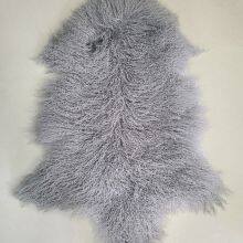 Natural Curly Fur Tibetan Sheep Skin Fur Blankets Carpet Real Animal Fur thumbnail-3