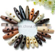 Fashion Customized Natural 2 Holes Big 50Mm Wood Toggle Olive Button thumbnail-5