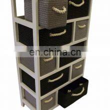 Black Grey White Large Storage Unit Canvas Drawers Basket Rope Bedroom Bathroom thumbnail-2
