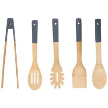 Colorful bamboo kitchen utensil set,wholesale bambu cooking utensils from China