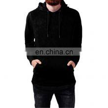Wholesale Fleece Hoodie New Design Long Sleeve Men's Pullover Winter Warm Velour Velvet Suede Hoodie for Men thumbnail-5