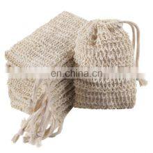 Hand Made Natural Ramie Soap Exfoliating Bag Pouch Soap Saver With Drawstring for Bath & Shower