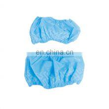 Disposable Nonwoven PP Blue Shoecovers Anti-skid With Elastic and Print Shoecovers Wholesale Blue White thumbnail-2