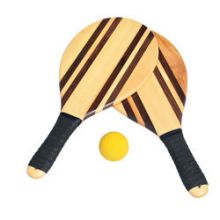 Wooden Beach Frescobol Racquet Ball Bat Set