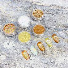 New Nail Art Explosive Flash Mixed Outfit Ultra-thin Irregular Nail Decoration Gold Glitter thumbnail-1