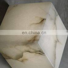 Art Deco Wall Mounted Lamp Brass Sconce Alabaster Wall Light for Hotel thumbnail-3