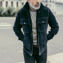 Warmth Fleence Wind Men's Casual Men's Long Sleeve Medium Long Jacket In Stock Coat thumbnail-3