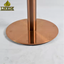Hot Sale Luxury Round Plate Brushed Rose Gold Stainless Steel Table Base Premium Furniture Legs thumbnail-5