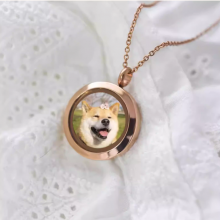 Lifetime Warranty Pet Memorial Pendant Necklace With Photo Insert thumbnail-4