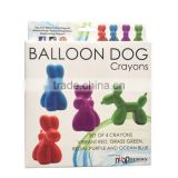 New Cute Balloon dog shaped crayons set for kids little hands drawing