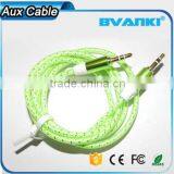 2016 Top Selling Products in AUX Cable, 1m 3.5mm Male Mini Plug Stereo Audio Cable for Iphone 6s Phone Unlocked thumbnail-2