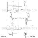 Guangzhou Hot Sale Single Level Brass And Stainless Steel Wall Bath Mixer thumbnail-5