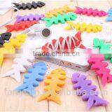 Hotsale Cheap Silicone Rubber Fish Bone Earphone Cord/Cable Winder thumbnail-1