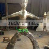 Bronze Abstract Scarecrow Sculpture