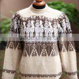 ALPACA WOOL SWEATER WITH DESIGNS