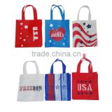 wholesale cheap Ameica style non-woven bags patriotic July 4th bag US Independence Day reticule reusable shopping bag useful bag
