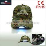 Factory Supply Leaves Camo LED Hats Light