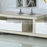 White Corner Wood tv Stand for Flat Screen tv thumbnail-4