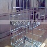 folding steel storage cage/wire container