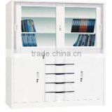 Modern Library Bookcase Wicker Metal Bookcase thumbnail-2