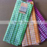 100%cotton Vertical Stripe Check Tea Towel TY225 thumbnail-1