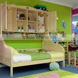 triple bunk beds for kids with bookcase#SP-C207
