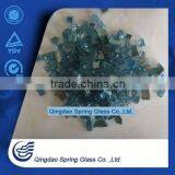 Sky Blue Reflective Fire Pit Glass